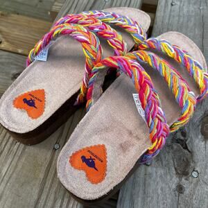Rocket Dog Cotton Yarn Braided Rainbow Sandals